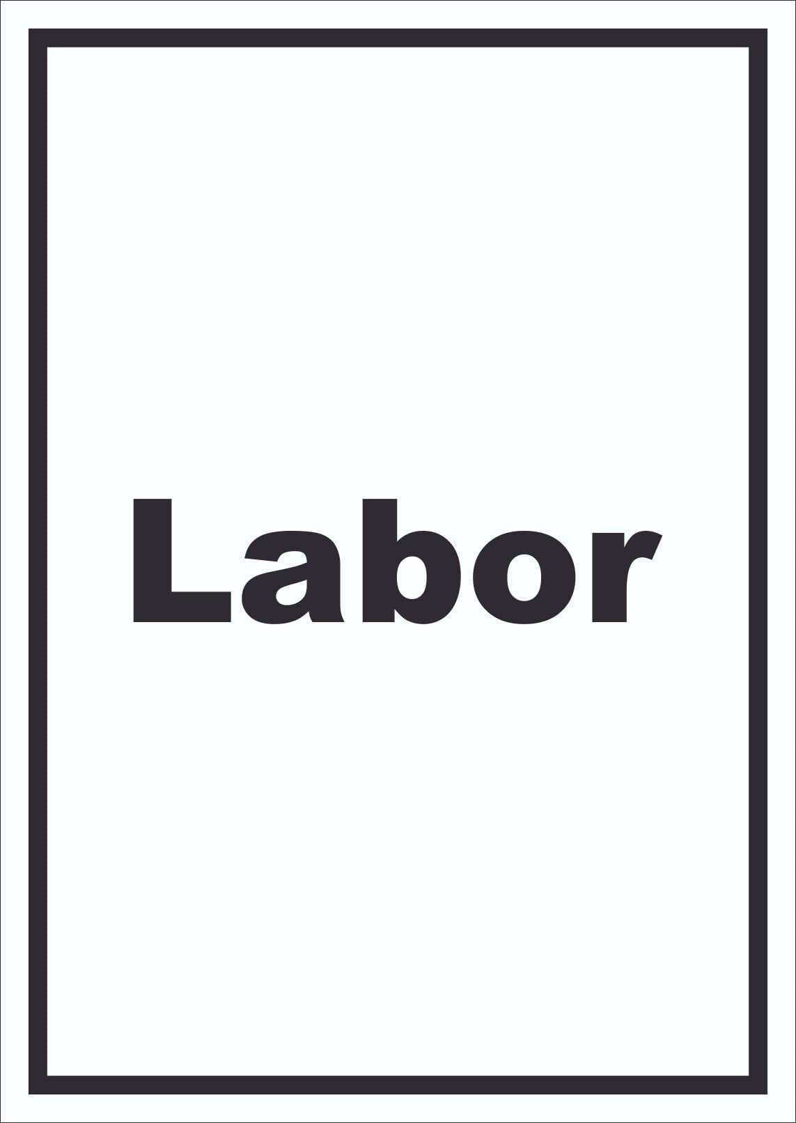 Labor Schild mit Text untersuchen forschen hochkant A0 Rückseite selbstklebend