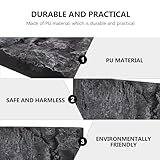 ibasenice Reptile Tank Background Plate 3D PU Material Stone Texture Decorative Backdrop for Turtle Habitat Vivarium Terrarium Decoration - Image 3