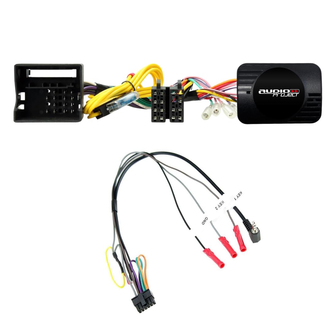 Audioproject A400.3-23 - CAN Bus Adapter Lenkradfernbedienung Quadlock für BMW 1er 3er 5er 6er 7er Z4 X1 X5 X6 Mini ab 2004 für Pioneer Kenwood JVC Alpine Sony u.a. Autoradio