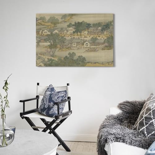 Impression sur toile Qingming de qualite musee pour decoration murale - 5