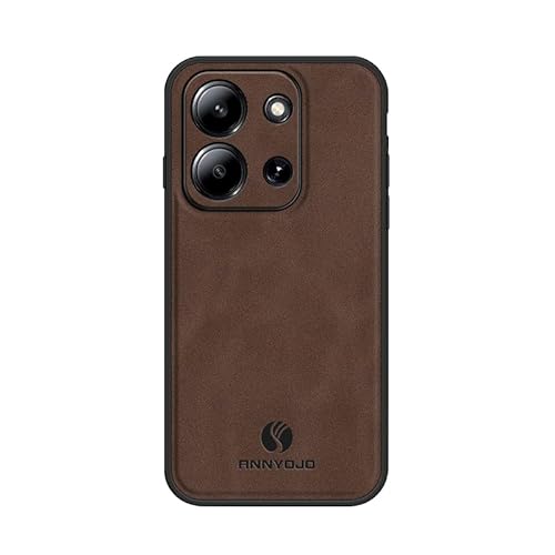 Case 対応機種 for Xiaomi Redmi 15C, 対応機種 for Xiaomi Redmi 15C マットレザー スマートフォンケース Brown.