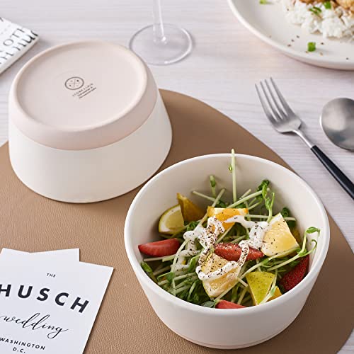Image of Stone Lain Jules Stoneware 16-Piece Dinnerware Set, Plates and Bowls, Service for 4, Off White, Microwave & Dishwasher Safe
