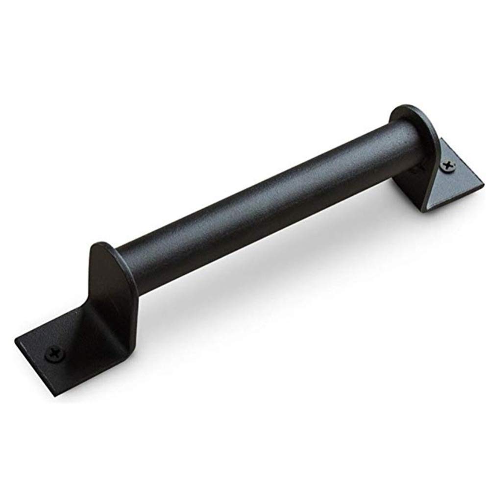 Tirador de puerta corrediza de granero en acero al carbono negro de 196mm para armarios