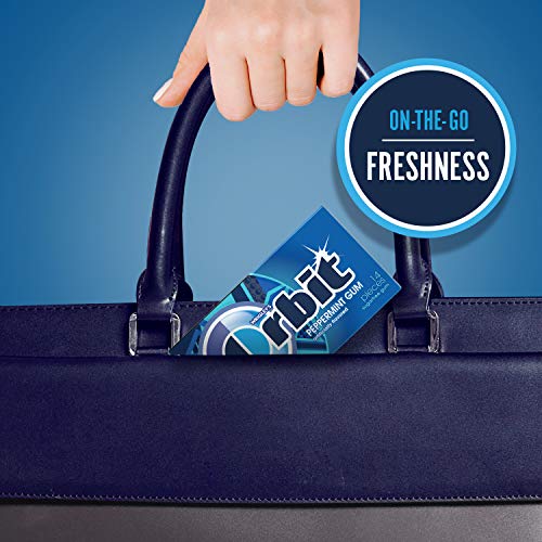 image for ORBIT Peppermint Sugar Free Chewing Gum, 12 Packs of 14-Pieces (168 To