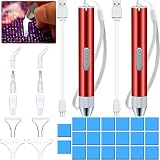 Ampliamente aplicable: este conjunto de herramientas de pintura de diamante 5D se puede aplicar ampliamente en varios proyectos de pintura de diamante, como diamante redondo, diamante cuadrado, diamante de cristal, taladro de vidrio y más, que también son adecuados para el arte de las uñas, la decoración artesanal y otros proyectos, lo que hace que su trabajo de bricolaje sea más conveniente