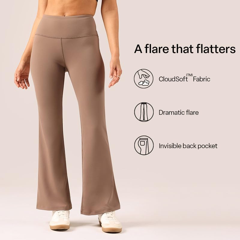 Image of BlissClub Ultimate Flare Pants Lite Tall for Women Above 5'5 ft