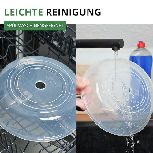Westmark Mikrowellenteller-Abdeckhaube, Rund, ø ca. 25 cm, Höhe ca. 6,3 cm, Kunststoff, Farbe: Transparent, 22452270