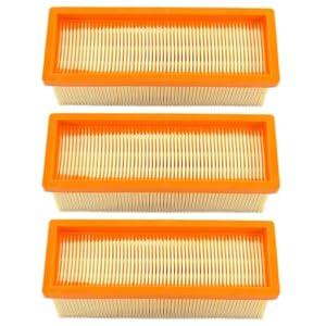 HURI 3x Flachfaltenfilter Filter für Kärcher 6.414-498.0 Nass/Trockensauger 2501, 2501 TE, K 2601, 2601 plus, 2701, 2701TE, 2801, 2801 plus, 3001, SE 2001, SE 3001, SE 5100, SE 6100