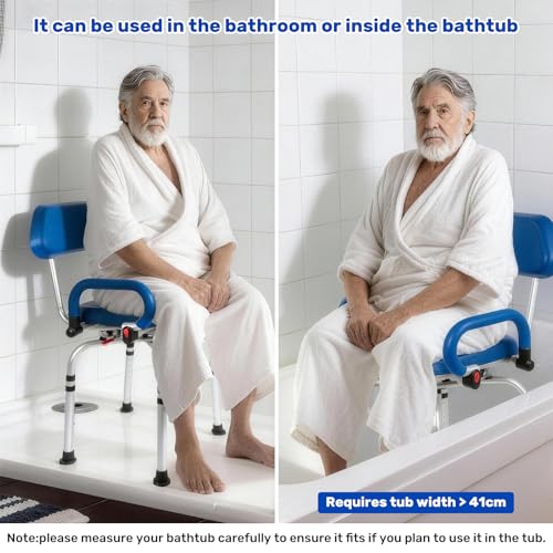 Chaise de douche pivotante contre le manque de mobilité au bain - 3