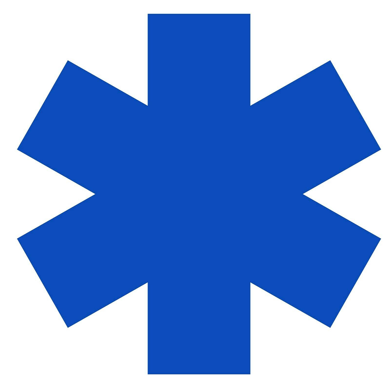 Graphic ExpressStickers for Ambulance Cross of Life Blue Various Sizes (100 x 100 cm)