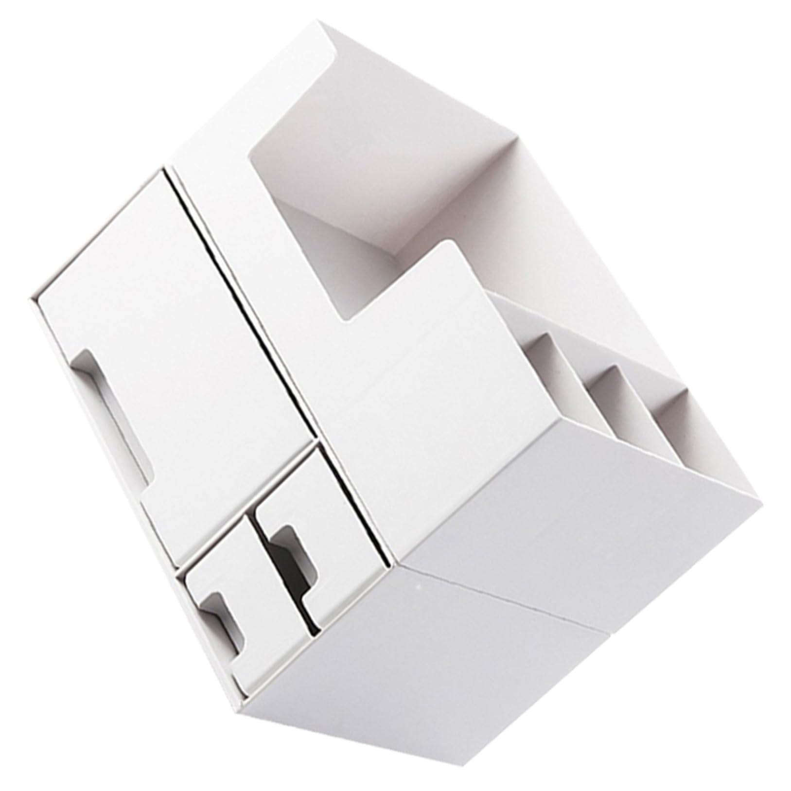 OSALADI Supporto Monitor Cassetto in Plastico Bianco per Ufficio | Contenitore Classificato per Cancelleria e Oggetti Vari, Decorazioni Scuola, Accessori Scrivania per Studenti