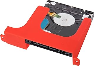 2.5 Inch Hard Drive Bracket, 2.5 Inch Hard Disk Drive or Solid State Drive 3D Printed Bracket for PS2 SCPH 30000 SCPH 50000 Game Console (Red)