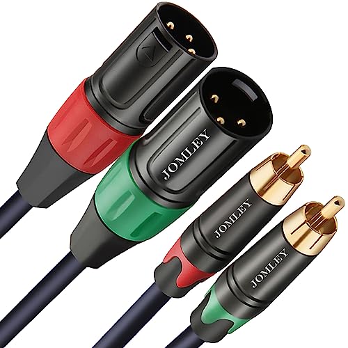 JOMLEY RCA to XLR Cable, Dual RCA Male to Dual XLR Male HiFi Stereo Audio Connection Interconnect Cord Wire Path Lead - 2 m