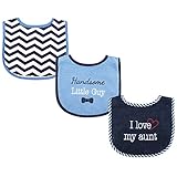 Luvable Friends Unisex Baby Cotton Drooler Bibs with Fiber Filling, Boy Aunt, One Size