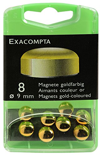 EXACOMPTA BTE 8 AIMANTS Diam 9mm OR