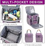 Sac de grooming pour chien, Sac de tote organisateur de fournitures de g Rooming pour chiens, Parfait pour les accessoires de kit d'outils de grolling pour animaux de compagnie, violet