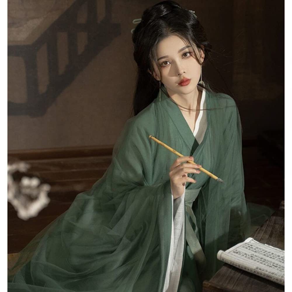 Występy sceniczne Cosplay，han chińska odzież， Sukienka Hanfu kobiety starożytny chiński tradycyjny zestaw Hanfu kobiece przebranie na karnawał(Large)
