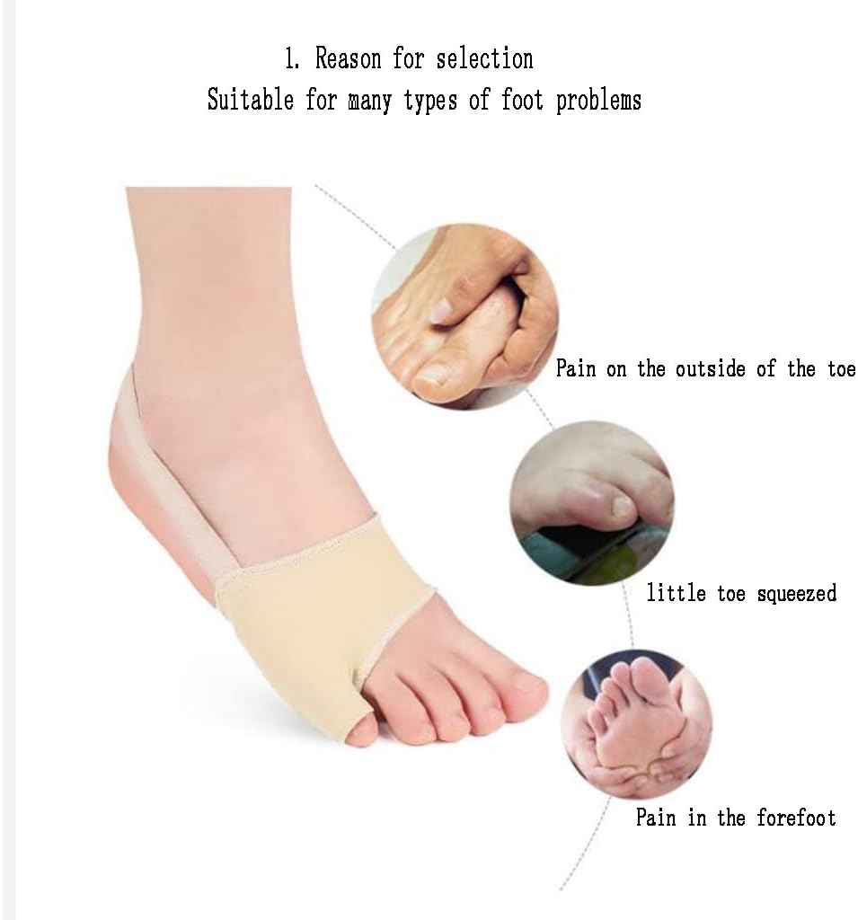 DEAVER Bunion Toe Separator Spreader,Soft Anti-Wear Anti-Pain Care Cover,Eases Pain, Hallux Valgus Correction Guard Cushion, Concealer Thumb Protector