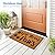 PLUS Haven Coco Coir Door Mat with Heavy Duty Backing, Wipe Your Paws Doormat, 17.5" x 30" Size, Easy to Clean Entry Mat, Beautiful Color and Sizing for Outdoor and Indoor uses, Home Décor