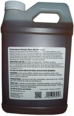 Stanadyne Performance Formula Warm Weather Blend | 1/2 Gallon Jug 43572