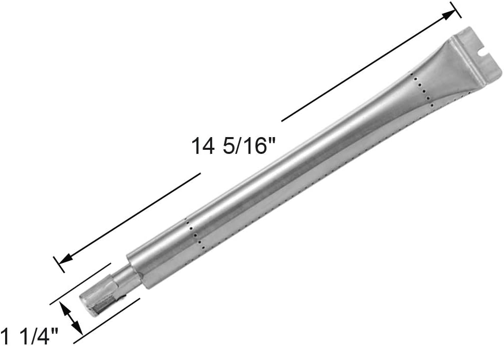 Grill Tube Burner Replacement Parts for Broil King Signet 320 and Sovereign 90 20 9864-54 9868-54 Gas BBQ Models, 14 5/16 inch x 1 1/4 inch, Stainless Steel, Set of 3, KB869
