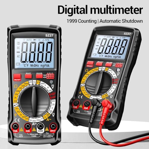 Continuity voltmeter haute précision avec écran LCD et calibrage automatique noir - 5