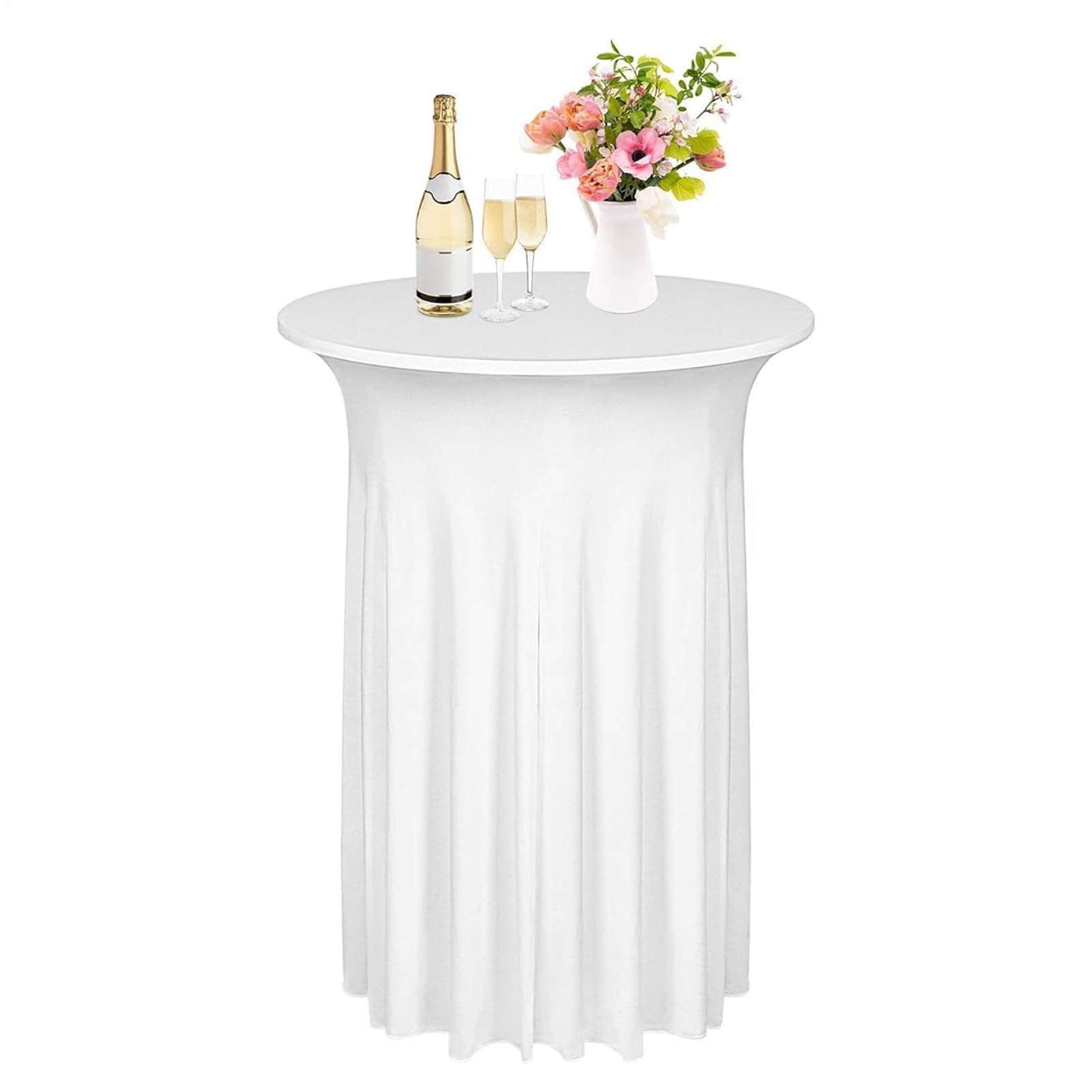Nappe pour table cocktail noire housse élastique lavable de Noël