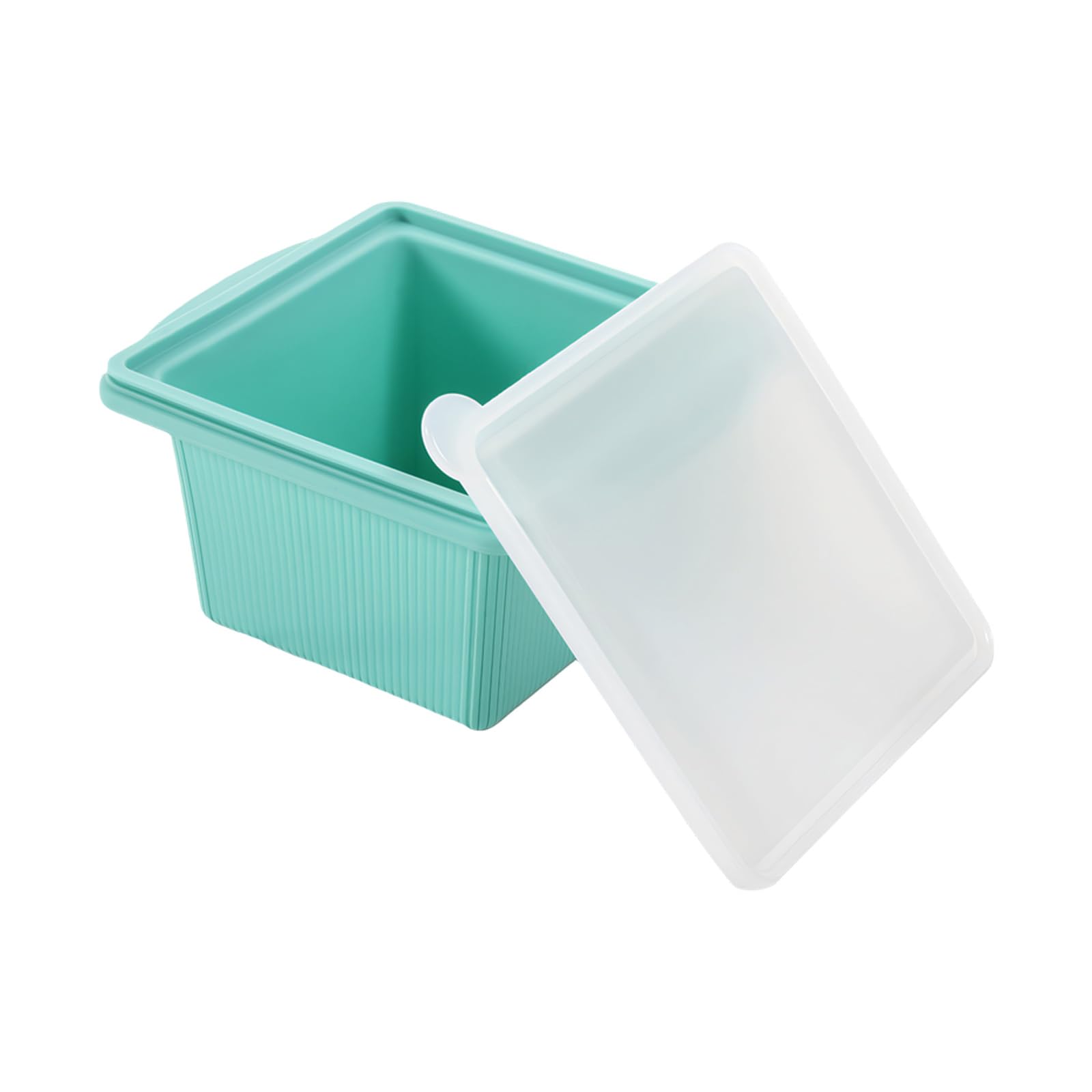 ZEPFJHE Silicone Mold with Metal Frame Cover for Easy Demolding Space Saving Soup Ice for Stable Freezing Large Soup Cubes