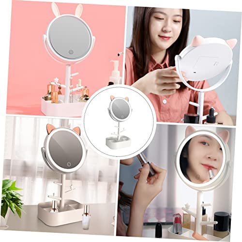 Espejo maquillaje led con almacenamiento y dimmer miniatura 3