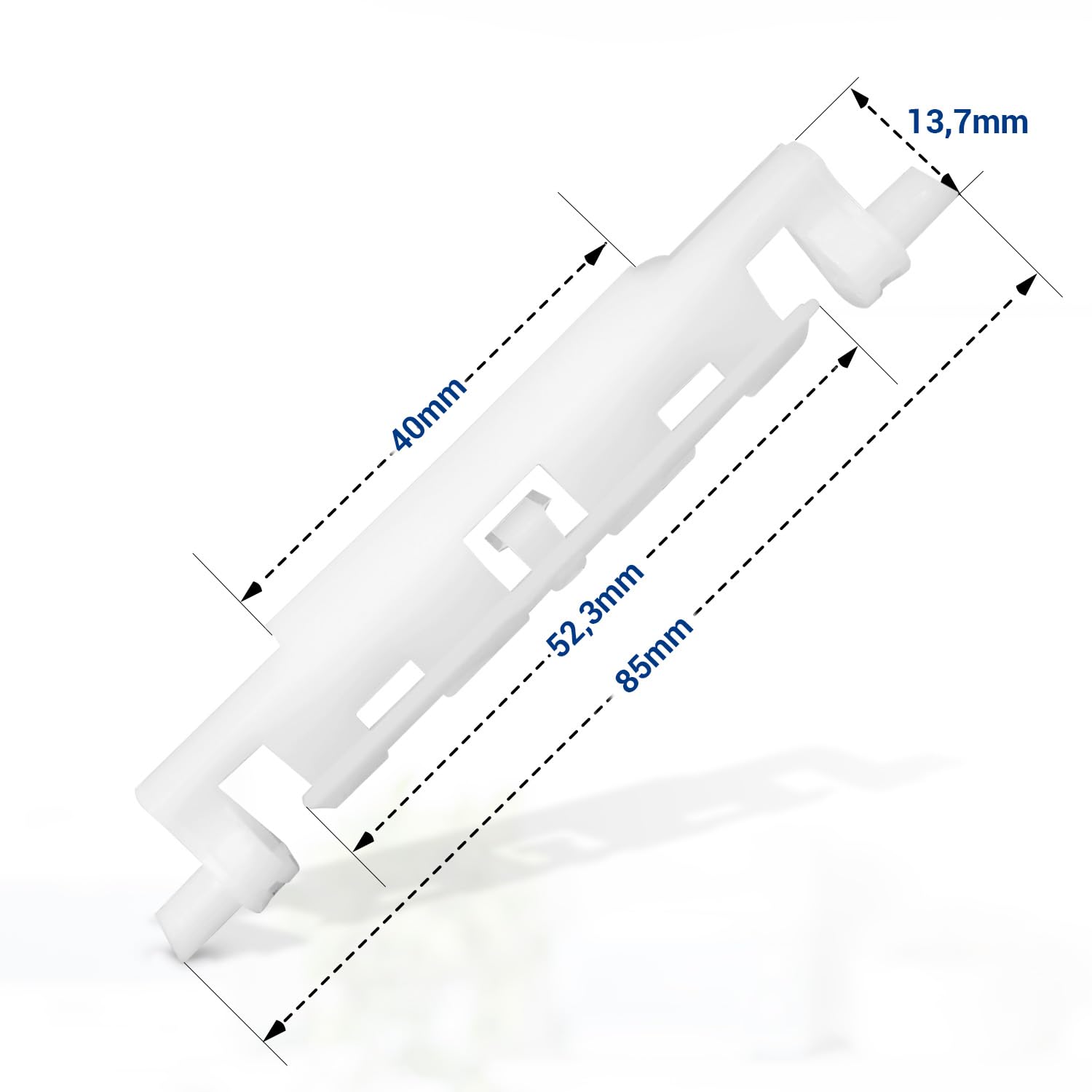 VIOKS Set Türgriff Kunststoff Ersatz für Beko 4244570100 + Türgrifffeder Ersatz für Beko 4244510100 Feder - Ersatzgriff Kühlschrank Feder Kuehlschranktuer - Griff Gefrierfachklappe Tuergriff mit Feder