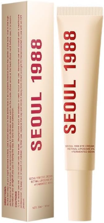 SE0UL 1988 Eye Cream with Retinal Liposome 4% & Fermented Bean | Anti-Aging, Dark Circles & Fine Lines Treatment | Hydrating Under Eye Cream for Men & Women | 30ml