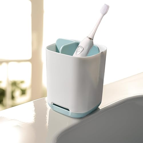 Miniatura 4 de Soporte para cepillos de dientes con antideslizante, plástico desmontable para una fácil limpieza, almacenamiento rústico antideslizante para ducha,