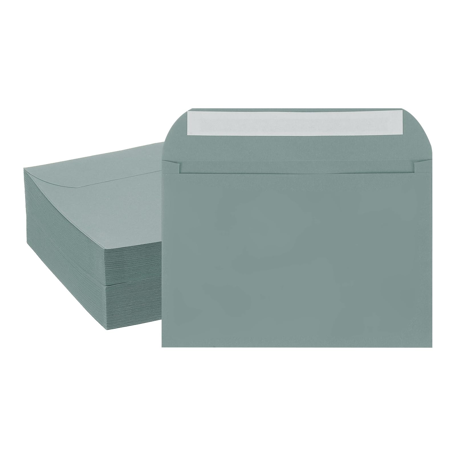 PATIKIL 7.5x5.5 Inch Invitation Envelopes, 100 Pcs Self-Seal for Invitations A7 Self Seal for Weddings Thank You Card Photos Postcards Birthday Greeting Cards Mailing, Gray