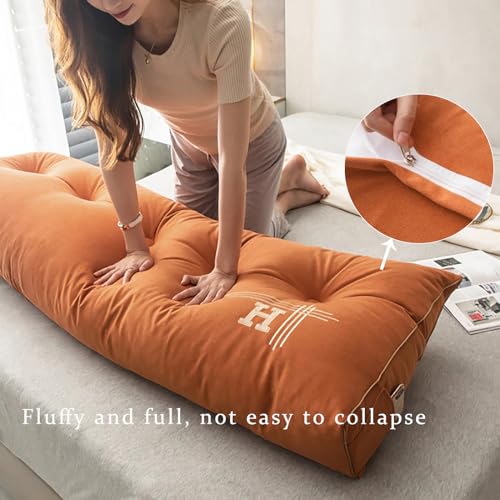 Coussin de lecture triangulaire velours support lombaire 180cm - 7