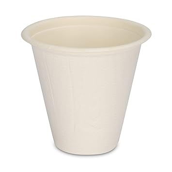 e kysa basics Bagasse Disposable Tea/Coffee Cups, Set of 50 pcs - 220 ml