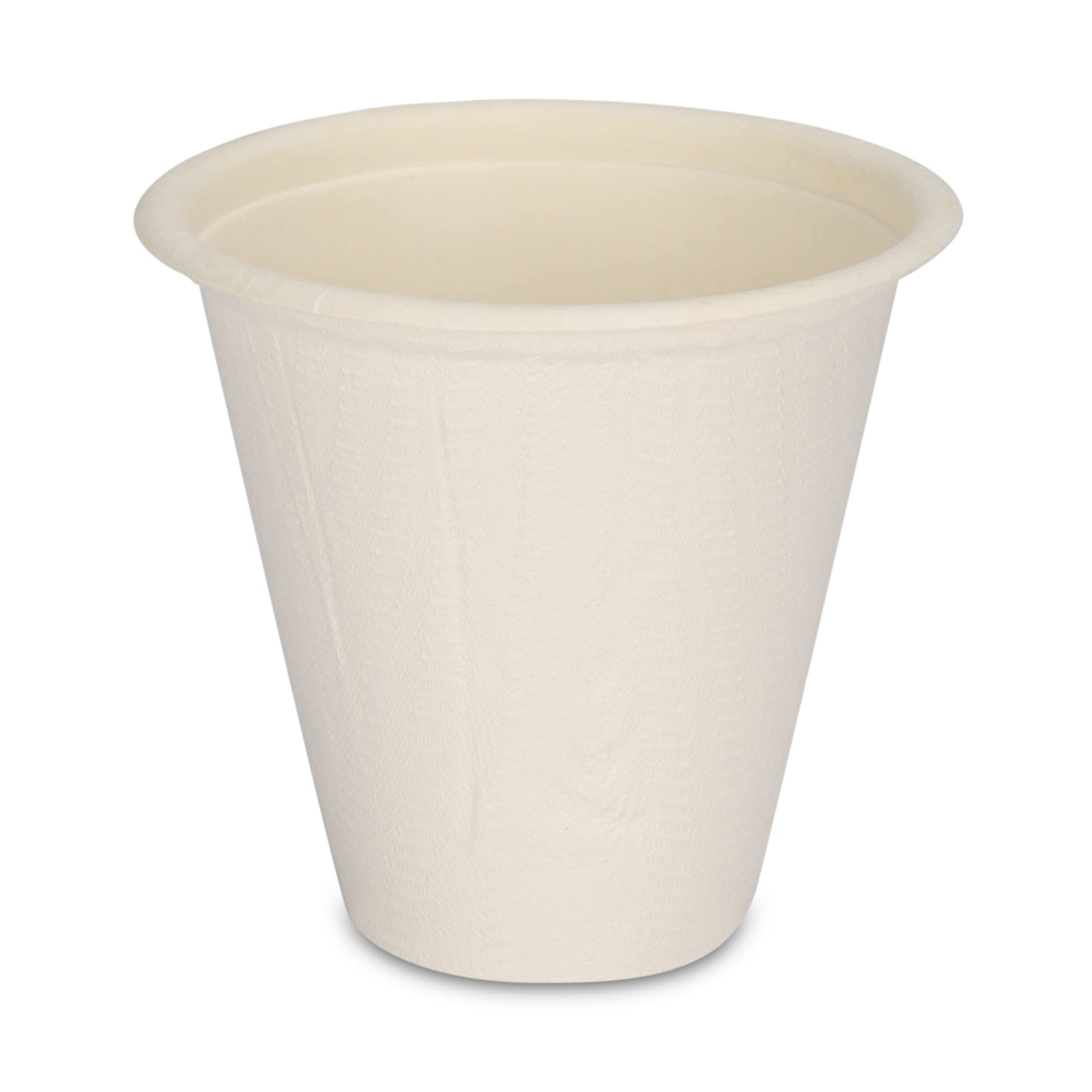e kysa basics Bagasse Disposable Tea / Coffee Cups, Set of 50 pcs - 220 ml