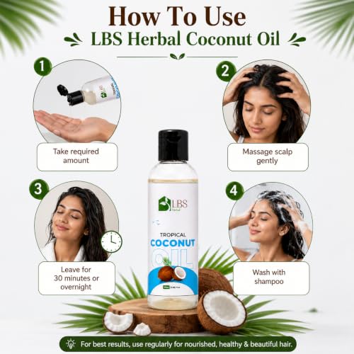 Image of Sweet Coconut Oil 100% Pure Cold Pressed | Extra Virgin Natural Carrier Oil for Hair, Skin & Body Massage | Deep Moisturizing Oil for Soft & Healthy Looking Hair | 100ml (Pack of 5)