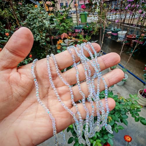 Image of 2mm Rondelle Glass Beads for Jewelry Making, Faceted Briolette Crytal Spacer Beads for Bracelet Necklace Earring, Crystal Blue 1200pcs