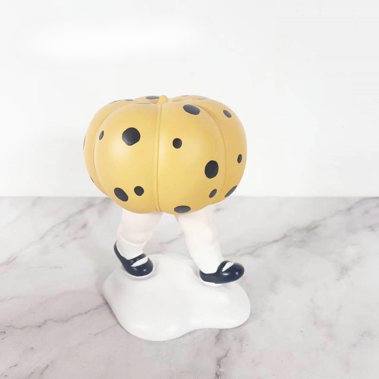 Milageto Zucca Decorativa da Appoggio, Giallo, 13x14x18cm