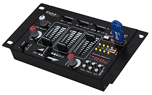 Ibiza DJ21USB-BT - Mezclador de 7 entradas