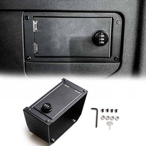 West-xingzhe Trunk Storage Organizer Box Locking Safe Box For Ford Bronco 2021 2022 2023 2024 2025 2/4 Door Interior Accessories, Rear Trunk Storage 3 Digit Combo Password, Black