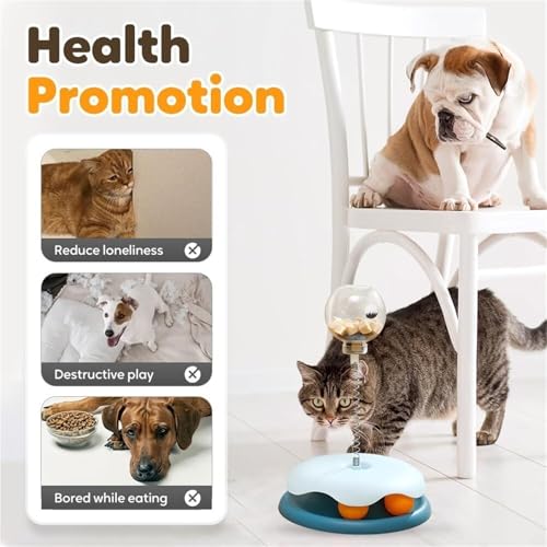 Leckerli-Ballspender for Katzen, 2025 neues Leckerli-Spender-Hundespielzeug, interaktives Haustierspielzeug, interaktives Puzzle-Spielzeug mit langsamer Fütterung, multifunktionales Futterball-Spielze