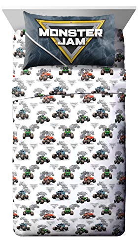 Image of Monster Jam Trucks Full Size Size Comforter Set 7 Piece Kids Bedding, Multi