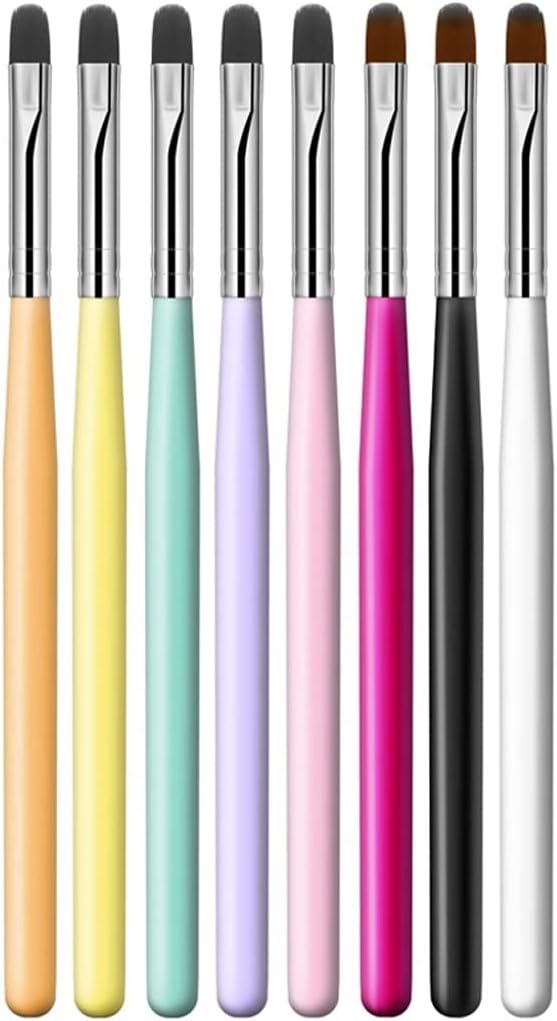 Nail Art Handle Brush Gel Gradient Brush for Manicure Nail Acrylic Ombre Soft Drawing French Painting Decor Pen Tool