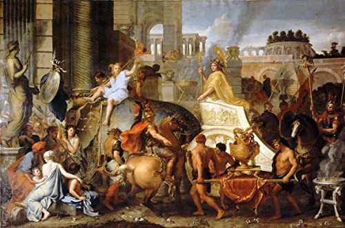 Impression sur toile Alexandre à Babylone Charles Le Brun affiche grand format