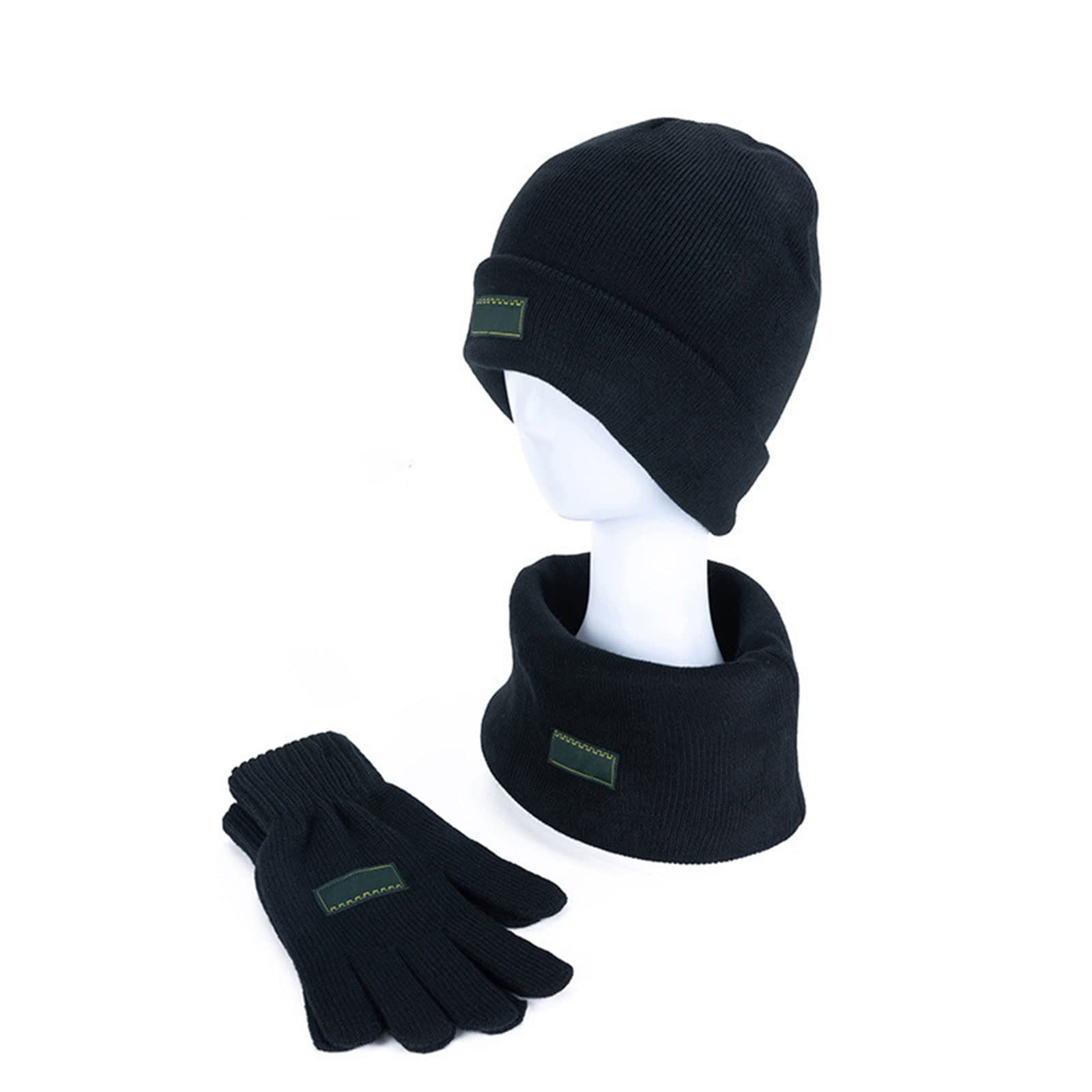 Czapka typu beanie Czapka zimowa Szalik Zestaw rękawiczek do ekranów dotykowych Wielokolorowy 1 szt. Uniseks