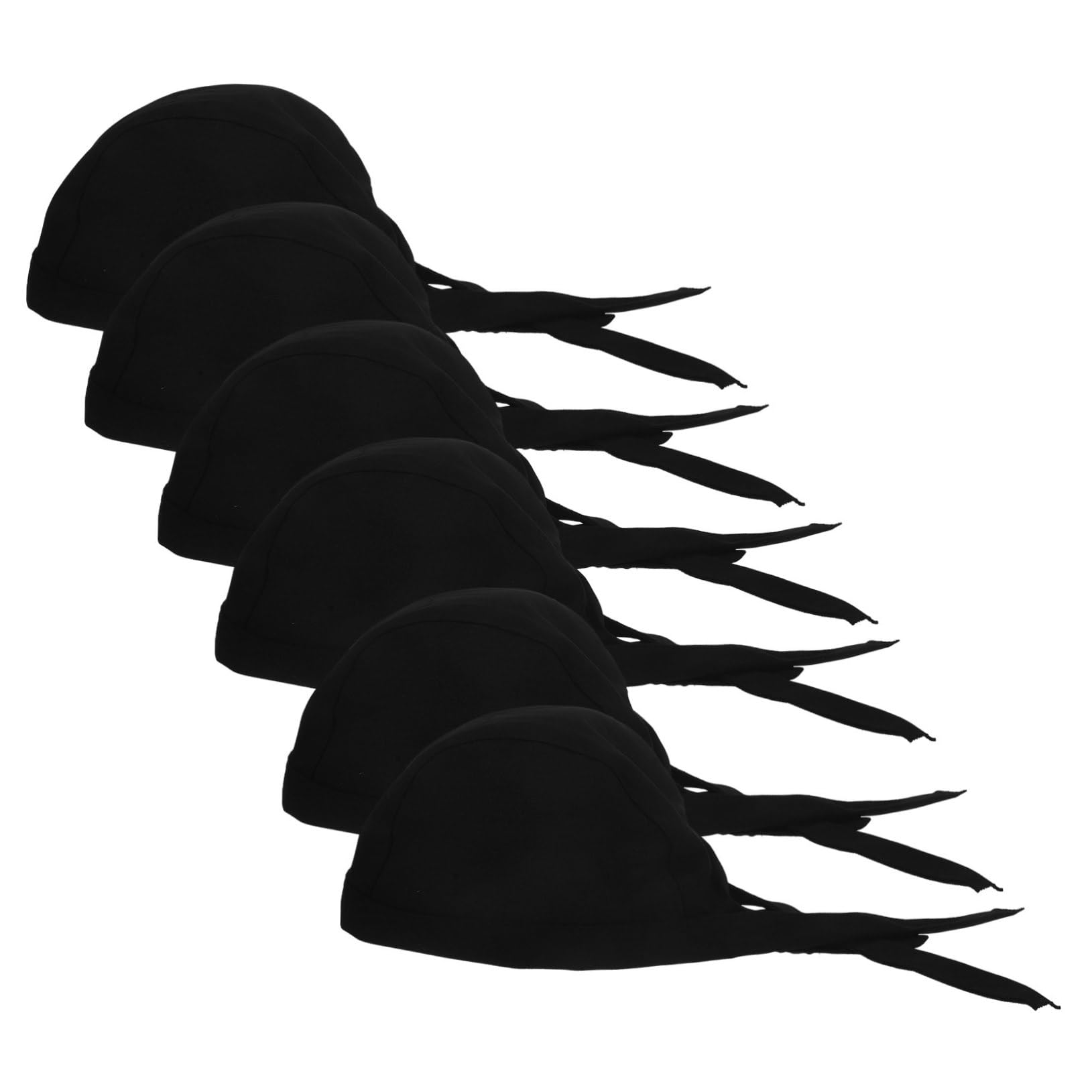 POPETPOP 6 Gorros de Chef Cómodos y Resistentes para Cocina y Restaurante de Algodón Negro Accesorios para Personal de Servicio