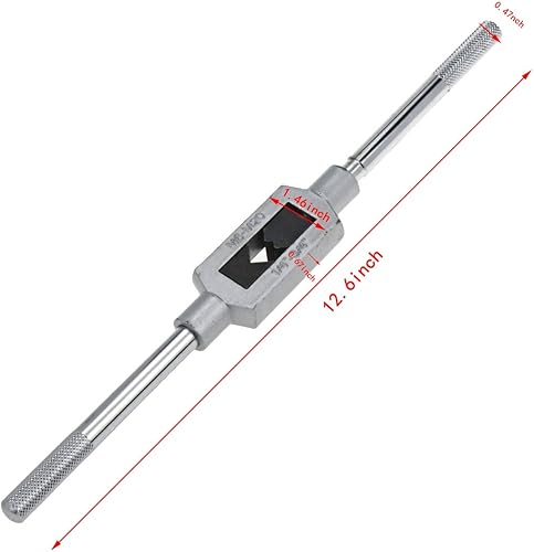 Miniatura 2 de Bitray Llave de grifo ajustable M6-M20 Escariador Acero Ajustable Llave de mano Herramienta de mano 14 pulgadas-34 pulgadas Grifos de mano titular