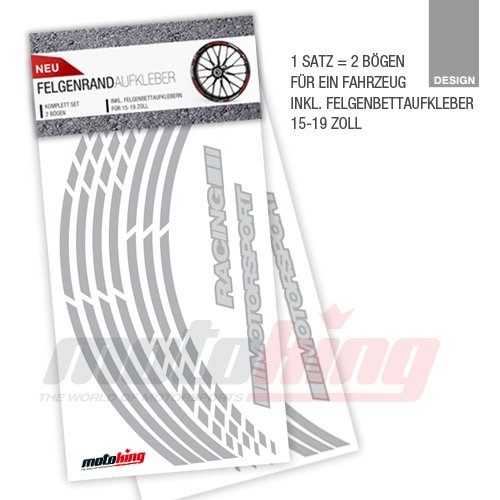 Felgenrandaufkleber RS - Triple - Komplettset für 15" 16" 17" 18" 19"