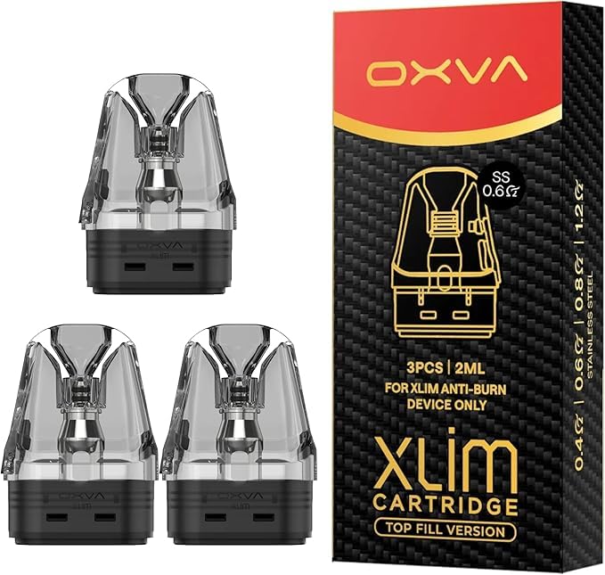 anti burn vape for OXVA Xlim Pro 2 DNA Vape SS Pods, 2ml, Dry Hit Prevention, Anti Burn,  Integrated